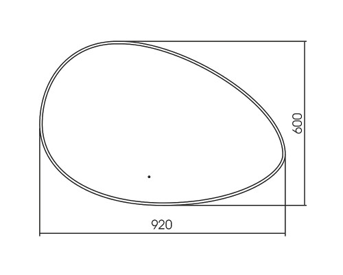 Зеркало Abber Kontur 92 AG6301SC-0.92 с подсветкой с бесконтактным выключателем и диммером