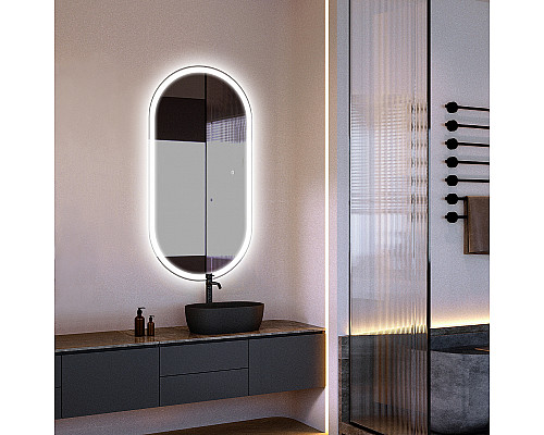 Зеркало Abber Kontur 120 AG6303SL-1.2 с подсветкой с сенсорным выключателем и диммером Зеркало Abber Kontur 120 AG6303SL-1.2 с подсветкой с сенсорным выключателем и диммером