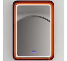 Зеркало Abber Kristall 55 AT6701Opal с подсветкой Коричневое с сенсорным выключателем с часами