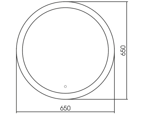 Зеркало Abber Mond 65 AG6202S-0.65 с подсветкой с сенсорным выключателем и диммером