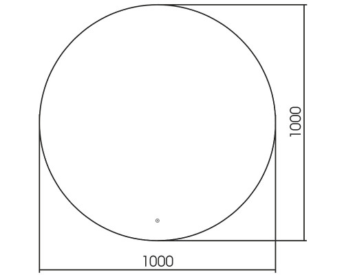 Зеркало Abber Mond 100 AG6203SL-1.0 с подсветкой с сенсорным выключателем и диммером