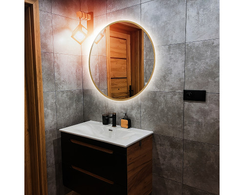 Зеркало Abber Mond 77 AG6204SCG-0.77 с подсветкой Золото с бесконтактным выключателем и диммером