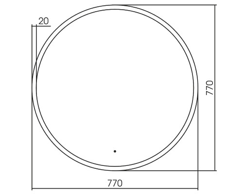 Зеркало Abber Mond 77 AG6204SCG-0.77 с подсветкой Золото с бесконтактным выключателем и диммером