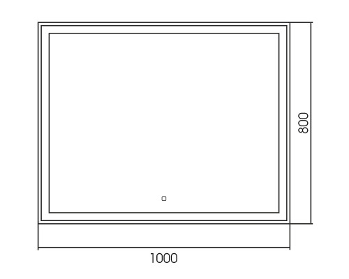 Зеркало Abber See 100 AG6115S-1.0 с подсветкой с сенсорным выключателем и диммером