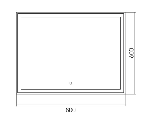 Зеркало Abber See 80 AG6116S с подсветкой с сенсорным выключателем и диммером