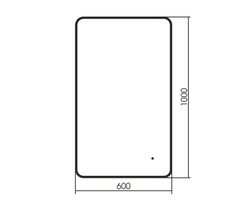 Зеркало Abber See 60 AG6102SCB с подсветкой Черное с бесконтактным выключателем и диммером