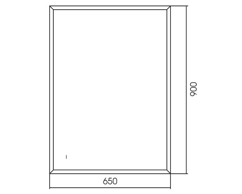 Зеркало Abber See 65 AG6110SC-0.65 с подсветкой Черное с бесконтактным выключателем и диммером