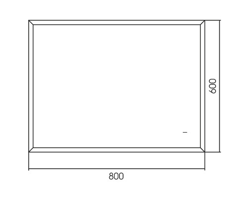 Зеркало Abber See 80 AG6110SCL-0.8 с подсветкой Черное с бесконтактным выключателем и диммером