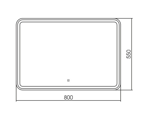 Зеркало Abber See 80 AG6111S с подсветкой с сенсорным выключателем и диммером