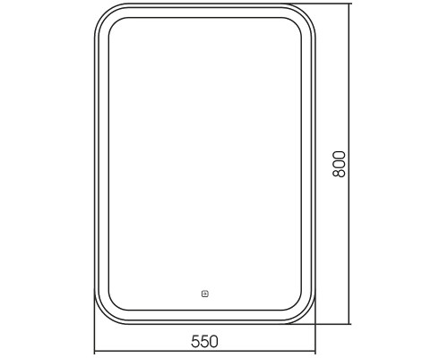 Зеркало Abber See 55 AG6106S с подсветкой с сенсорным выключателем и диммером