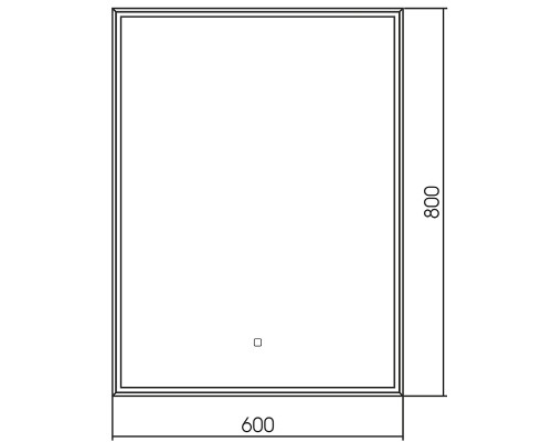 Зеркало Abber See 60 AG6108S-0.6 с подсветкой Серебро с сенсорным выключателем и диммером