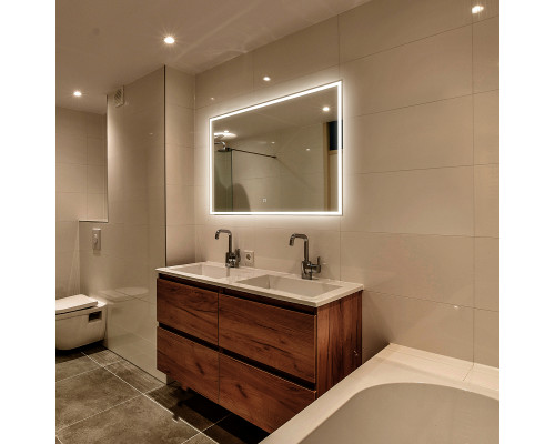 Зеркало Abber See 80 AG6108SL-0.8 с подсветкой Серебро с сенсорным выключателем и диммером