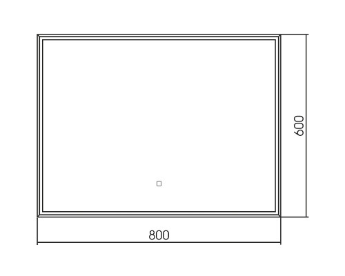 Зеркало Abber See 80 AG6108SL-0.8 с подсветкой Серебро с сенсорным выключателем и диммером