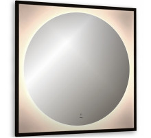 Зеркало Abber See 80 AG6117SCRB с подсветкой Черное с бесконтактным выключателем и диммером