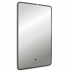 Зеркало Abber See 60 AG6114SWHB с подсветкой Черное с бесконтактным выключателем с диммером с подогревом и часами