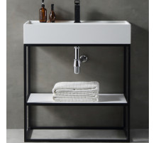 Консоль с раковиной Abber Stein 80 AS2630 Белая матовая