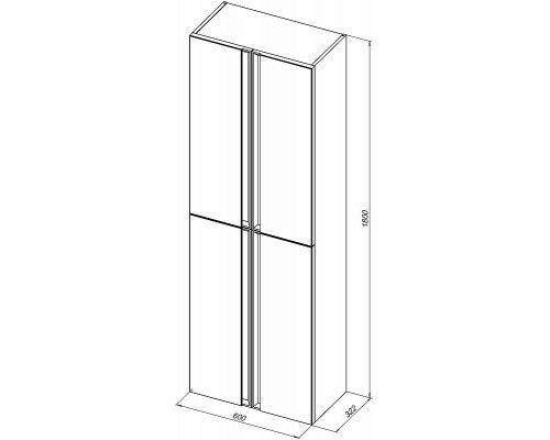 Купить Шкаф пенал Allen Brau Eclipse 60 1.E1006.CGM подвесной Олива матовый в магазине сантехники Santeh-Crystal.ru