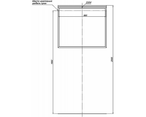 Заказать Зеркало Allen Brau Priority 90 1.31016.60 с подсветкой Медь браш в магазине сантехники Santeh-Crystal.ru