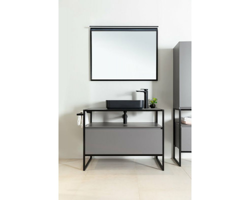 Приобрести Зеркало Allen Brau Priority 100 1.31017.BB с подсветкой Черный браш в магазине сантехники Santeh-Crystal.ru