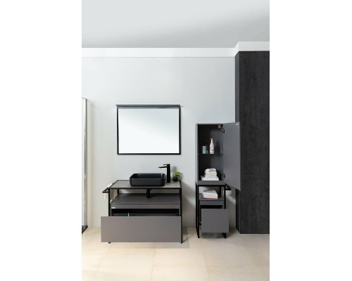 Приобрести Зеркало Allen Brau Priority 100 1.31017.BB с подсветкой Черный браш в магазине сантехники Santeh-Crystal.ru