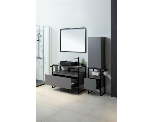 Приобрести Зеркало Allen Brau Priority 100 1.31017.BB с подсветкой Черный браш в магазине сантехники Santeh-Crystal.ru