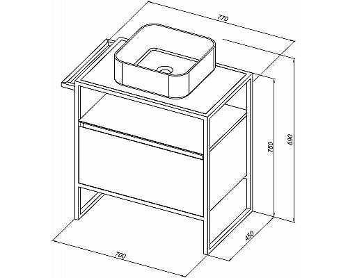 Заказать Тумба под раковину Allen Brau Priority 70 1.31001.WM Белая матовая в магазине сантехники Santeh-Crystal.ru