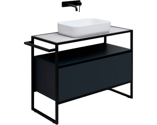Купить Тумба под раковину Allen Brau Priority 100 1.31003.AM Антрацит матовый в магазине сантехники Santeh-Crystal.ru