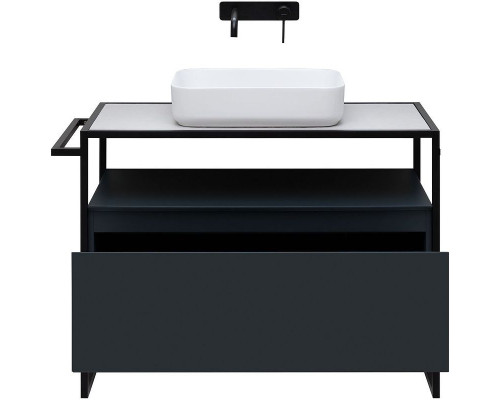 Купить Тумба под раковину Allen Brau Priority 100 1.31003.AM Антрацит матовый в магазине сантехники Santeh-Crystal.ru