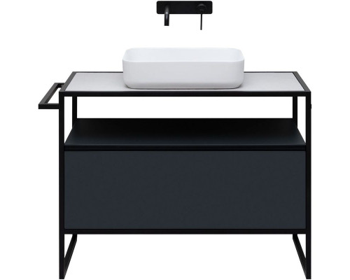 Купить Тумба под раковину Allen Brau Priority 100 1.31003.AM Антрацит матовый в магазине сантехники Santeh-Crystal.ru