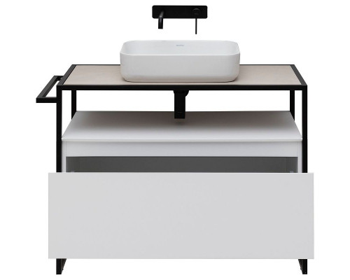 Купить Тумба под раковину Allen Brau Priority 100 1.31003.WM Белая матовая в магазине сантехники Santeh-Crystal.ru