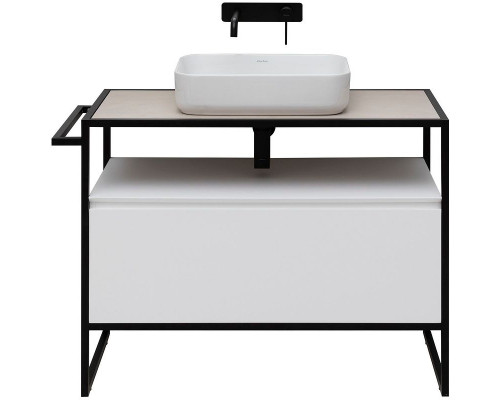 Купить Тумба под раковину Allen Brau Priority 100 1.31003.WM Белая матовая в магазине сантехники Santeh-Crystal.ru