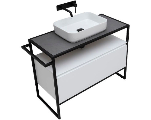 Купить Тумба под раковину Allen Brau Priority 100 1.31003.WM Белая матовая в магазине сантехники Santeh-Crystal.ru