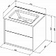 Купить Тумба под раковину Aquanet Lino 60 Flat 287541 подвесная Дуб Веллингтон в магазине сантехники Santeh-Crystal.ru