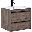 Тумба с раковиной Aquanet Lino 60 271944 подвесная Дуб Веллингтон Тумба с раковиной Aquanet Lino 60 271944 подвесная Дуб Веллингтон