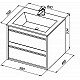 Купить Комплект мебели для ванной Aquanet Lino 60 271952 подвесной Дуб Веллингтон в магазине сантехники Santeh-Crystal.ru
