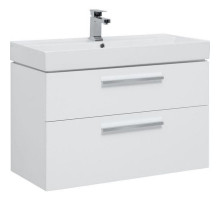 Тумба под раковину Aquanet Nova 100 243659 подвесная Белый глянец
