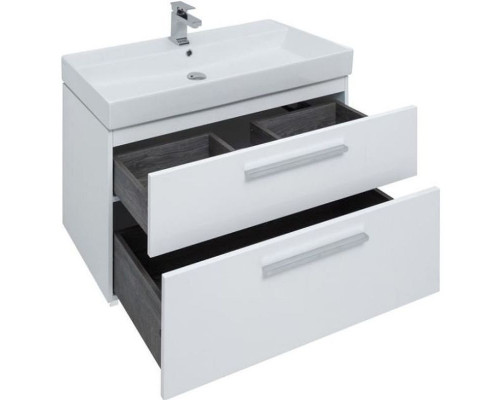 Купить Тумба под раковину Aquanet Nova 100 243659 подвесная Белый глянец в магазине сантехники Santeh-Crystal.ru