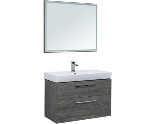 Заказать Тумба под раковину Aquanet Nova 100 243658 подвесная Дуб рошелье в магазине сантехники Santeh-Crystal.ru