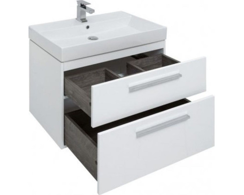 Приобрести Тумба под раковину Aquanet Nova 75 242262 подвесная Белый глянец в магазине сантехники Santeh-Crystal.ru