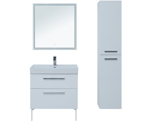 Приобрести Тумба под раковину Aquanet Nova 75 242262 подвесная Белый глянец в магазине сантехники Santeh-Crystal.ru