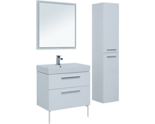 Приобрести Тумба под раковину Aquanet Nova 75 242262 подвесная Белый глянец в магазине сантехники Santeh-Crystal.ru