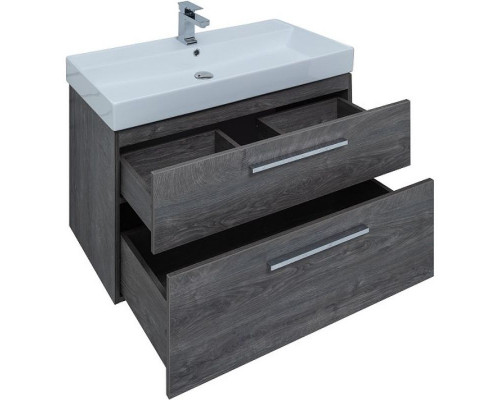 Приобрести Тумба под раковину Aquanet Nova 90 242277 подвесная Дуб рошелье в магазине сантехники Santeh-Crystal.ru