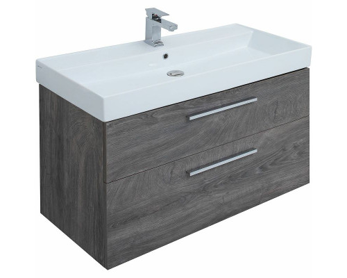 Приобрести Тумба под раковину Aquanet Nova 100 249923 подвесная Дуб рошелье в магазине сантехники Santeh-Crystal.ru