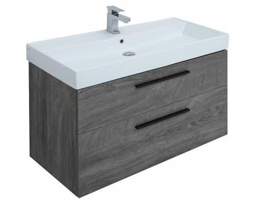 Приобрести Тумба под раковину Aquanet Nova 100 249923 подвесная Дуб рошелье в магазине сантехники Santeh-Crystal.ru