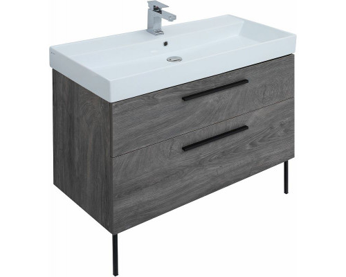 Приобрести Тумба под раковину Aquanet Nova 100 249923 подвесная Дуб рошелье в магазине сантехники Santeh-Crystal.ru