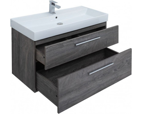 Приобрести Тумба под раковину Aquanet Nova 100 249923 подвесная Дуб рошелье в магазине сантехники Santeh-Crystal.ru