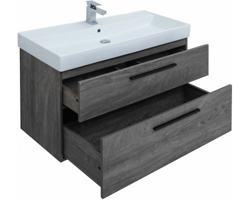 Приобрести Тумба под раковину Aquanet Nova 100 249923 подвесная Дуб рошелье в магазине сантехники Santeh-Crystal.ru