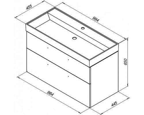 Приобрести Тумба под раковину Aquanet Nova 100 249923 подвесная Дуб рошелье в магазине сантехники Santeh-Crystal.ru