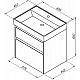 Приобрести Тумба с раковиной Aquanet Nova Lite 60 245240 подвесная Белая глянцевая в магазине сантехники Santeh-Crystal.ru