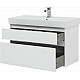 Купить Тумба под раковину Aquanet Nova Lite Slim Synergy 100 249940 подвесная Белая глянцевая в магазине сантехники Santeh-Crystal.ru